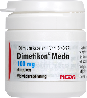 Dimetikon Meda, kapsel, mjuk 100 mg