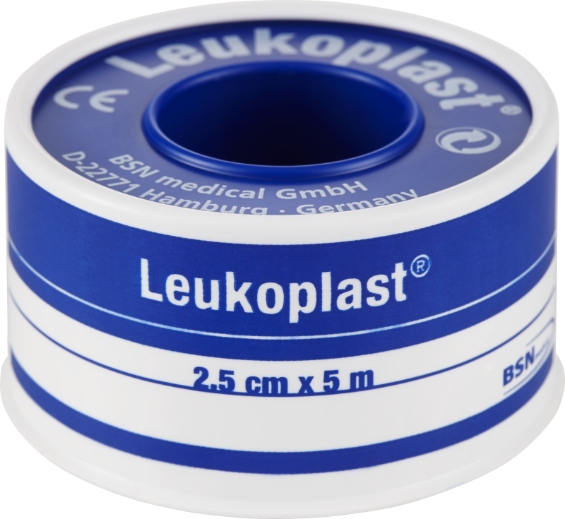 Leukoplast, vattenfast häfta vid stomi, 5 m x 2,5 cm, tryckspole 1 styck