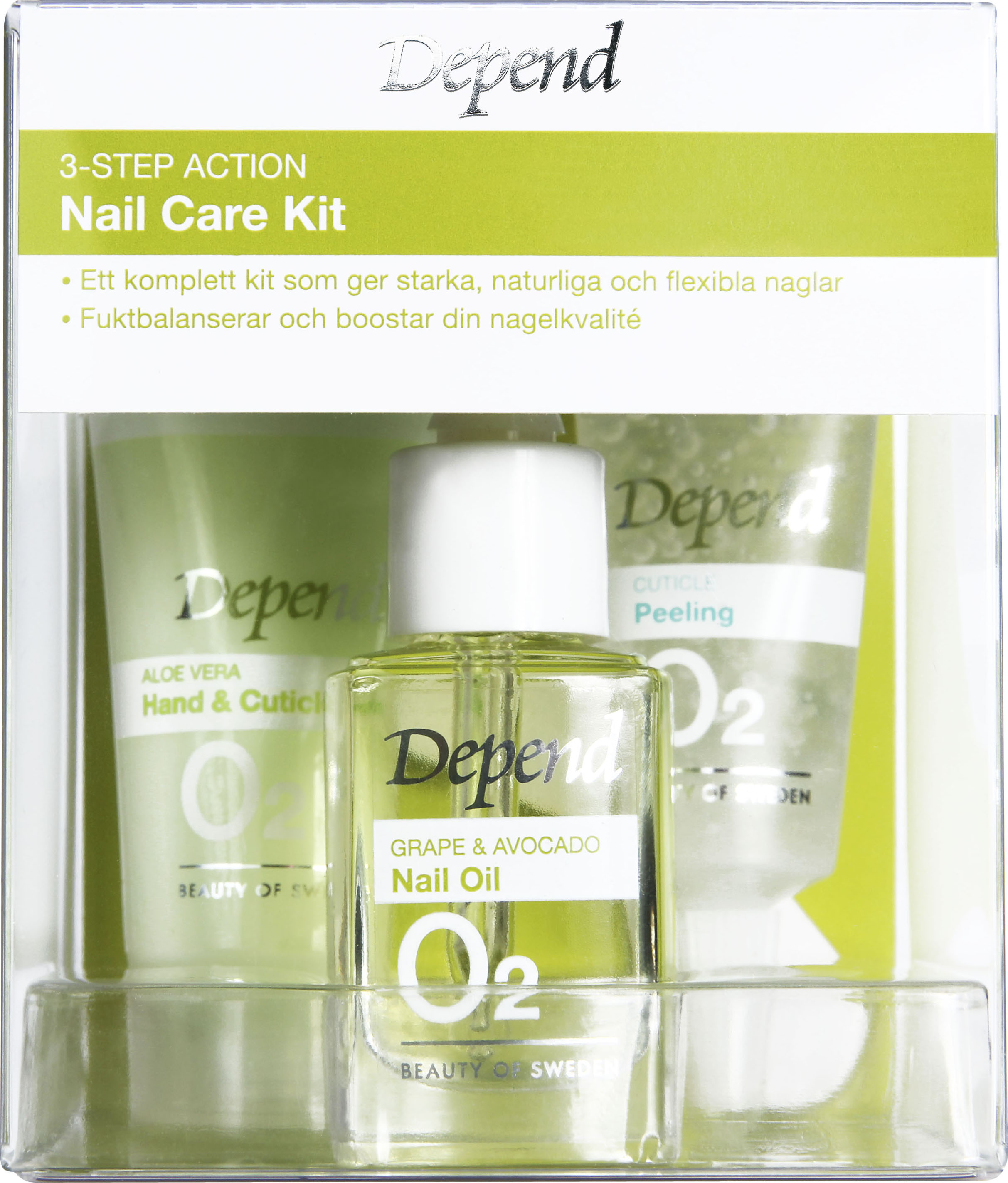 Depend O2 3-Step Action Nail Care Kit 5 ml