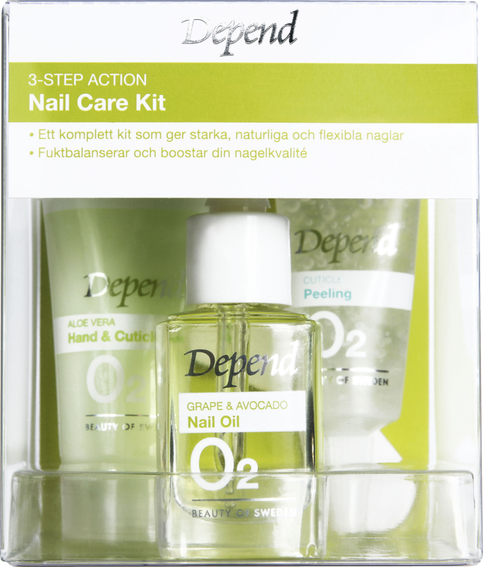 Depend O2 3-Step Action Nail Care Kit 5 ml