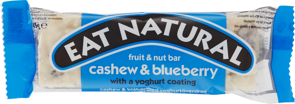 Eat Natural cashew & blueberry bar med yoghurtöverdrag