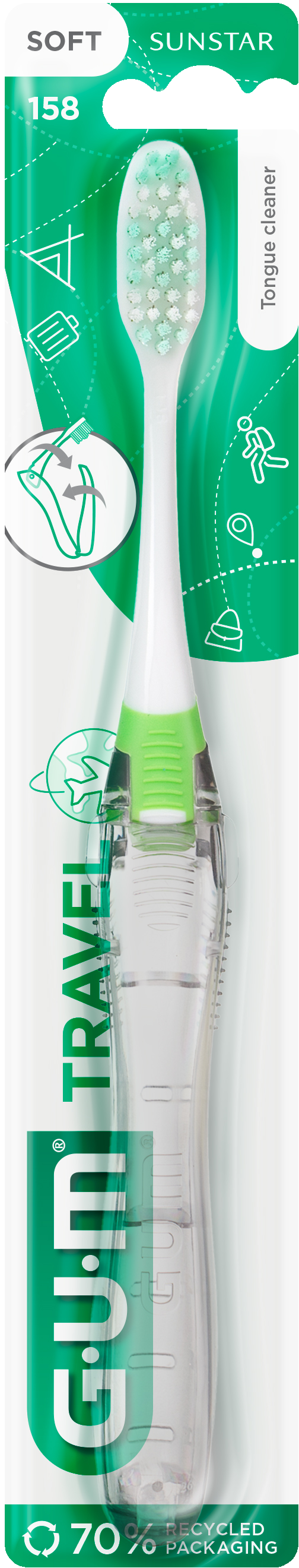 GUM Travel resetandborste