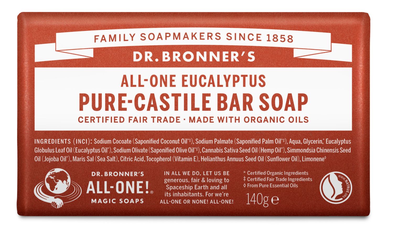 Dr.Bronner's Bar Soap Eucalyptus 140 g