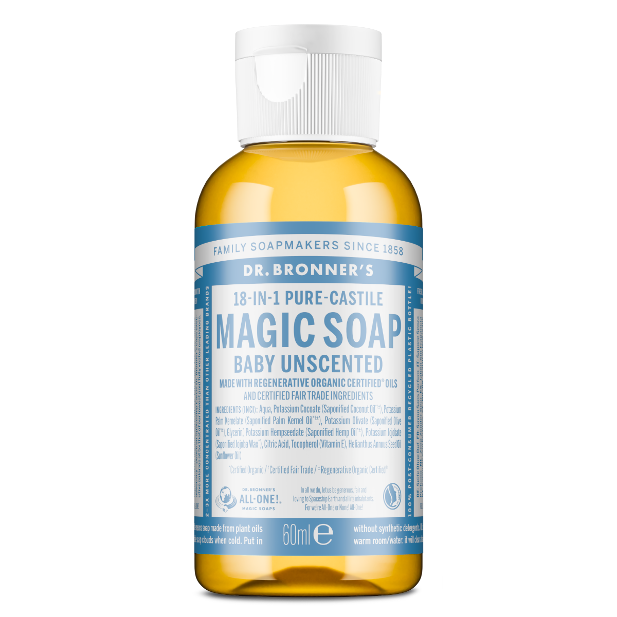 Dr. Bronner's  All-One Magic Soap Baby-Mild (unscented) 