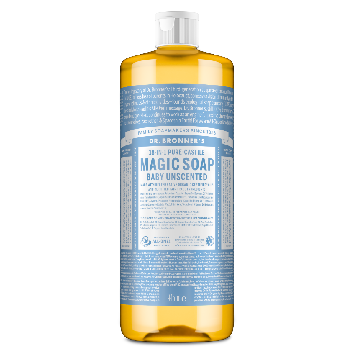 Dr. Bronner's All-One Magic Soap Baby-Mild (unscented) 
