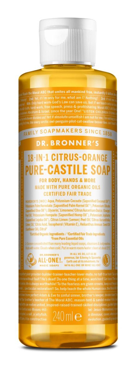 Dr.Bronner’s Pure Castile Liquid Soap Citrus-Orange 240 ml