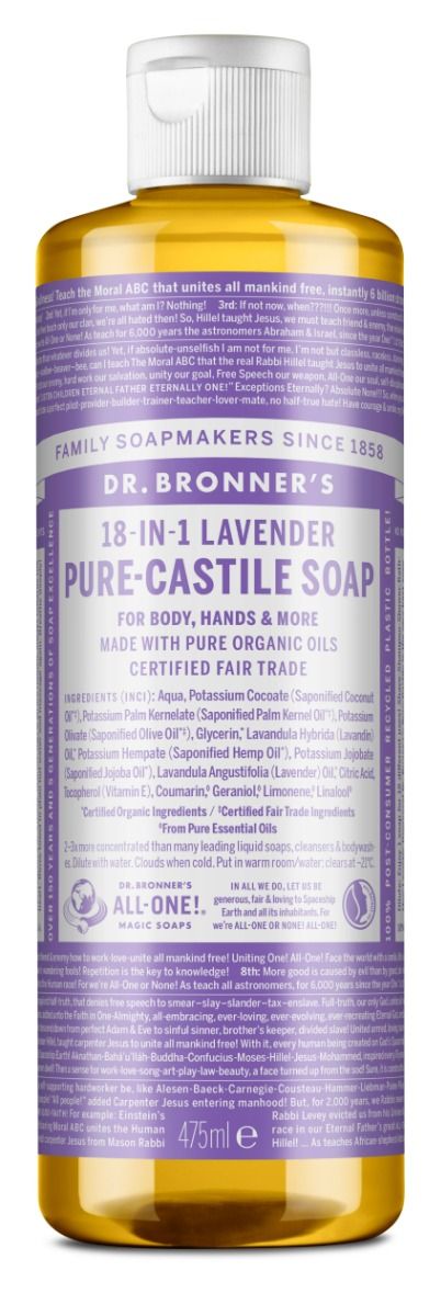 Dr.Bronner's Pure Castile Liquid Soap Lavender 475 ml