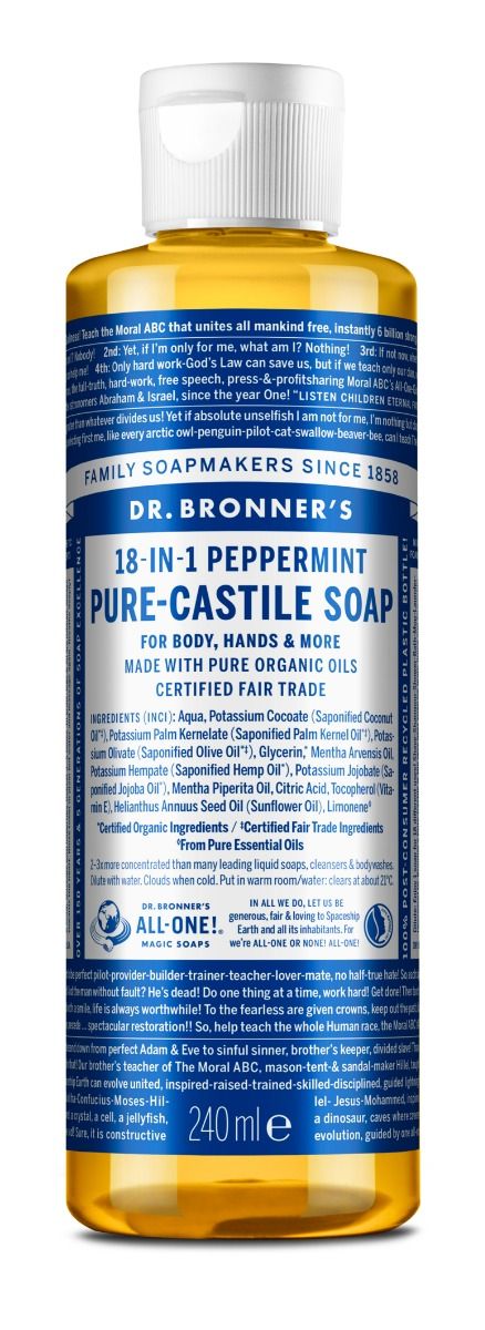 Dr.Bronner's Pure Castile Liquid Soap Peppermint 240 ml