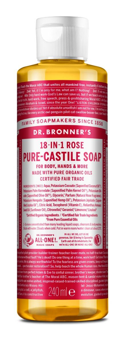 Dr.Bronner's Pure Castile Liquid Soap Rose 240 ml