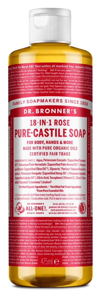 Dr.Bronner's Pure Castile Liquid Soap Rose 475 ml