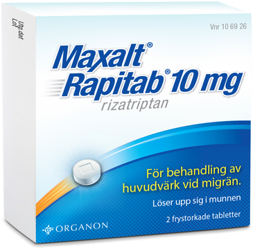 Maxalt Rapitab, frystorkad tablett 10 mg Organon Sweden AB