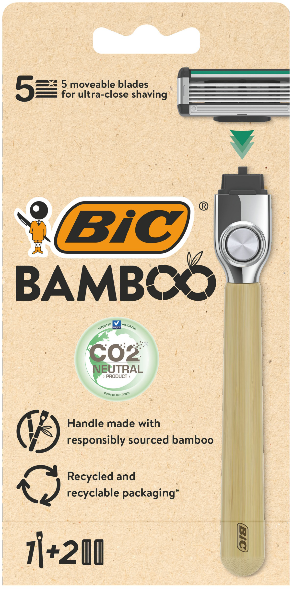 BIC Nordic AB Bic Bamboo 2 st