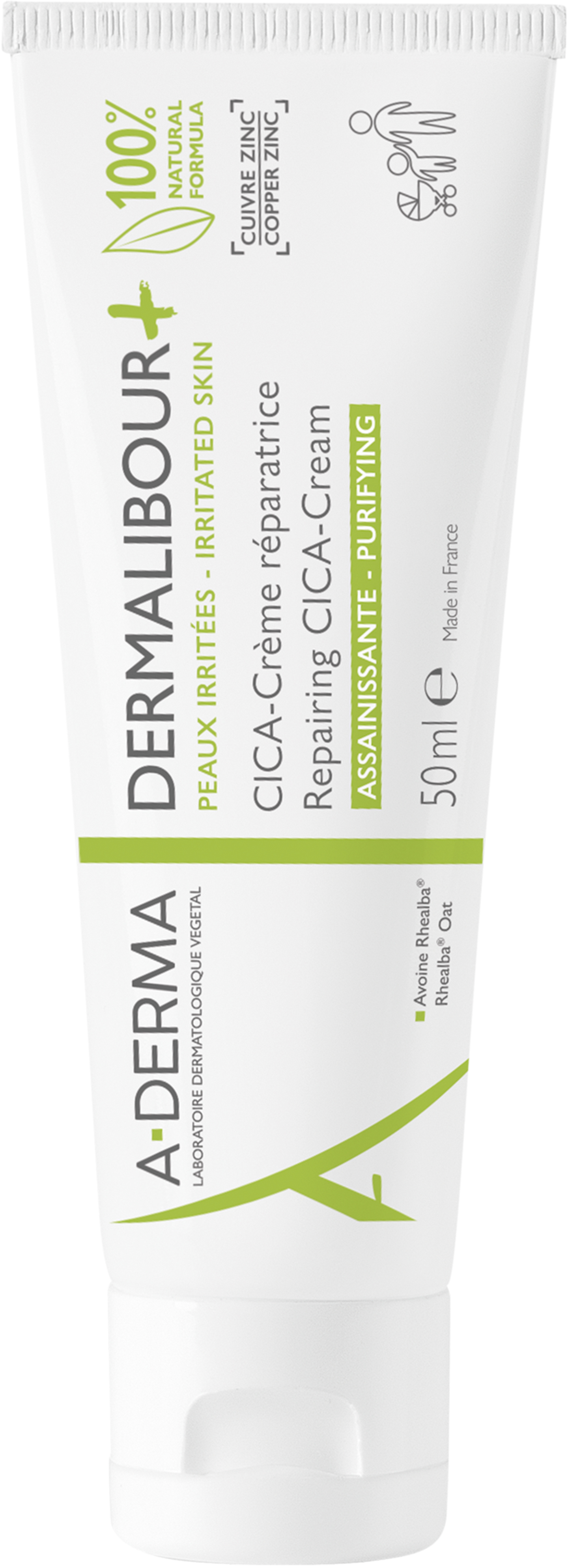 A-Derma dermalibour + repairing cica-cream 50 ml