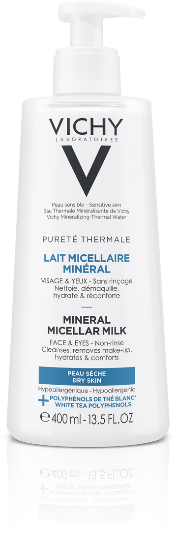 Vichy Pureté Thermale mineral micellar milk dry skin