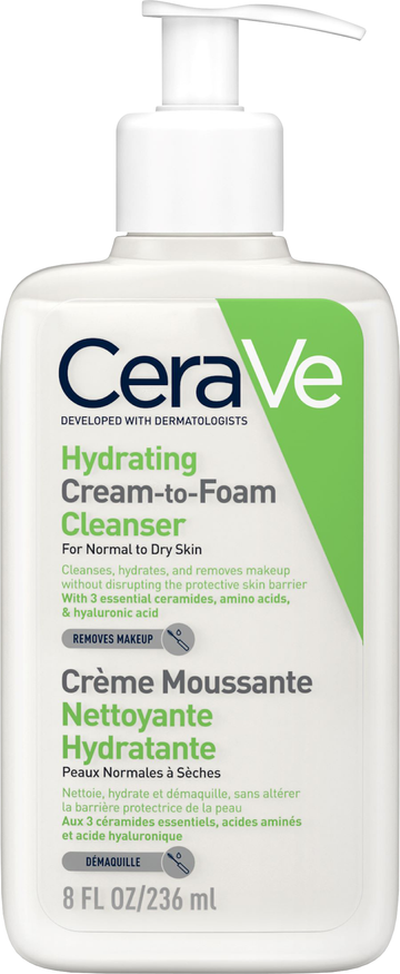 CeraVe Cream to foam cleanser 