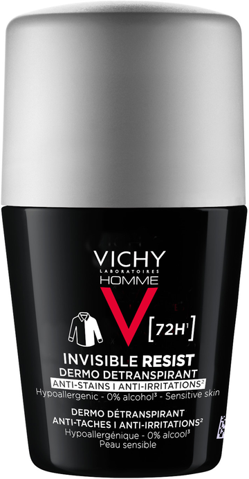 Vichy Homme invisible protect deo 72h anti-stain roll-on 