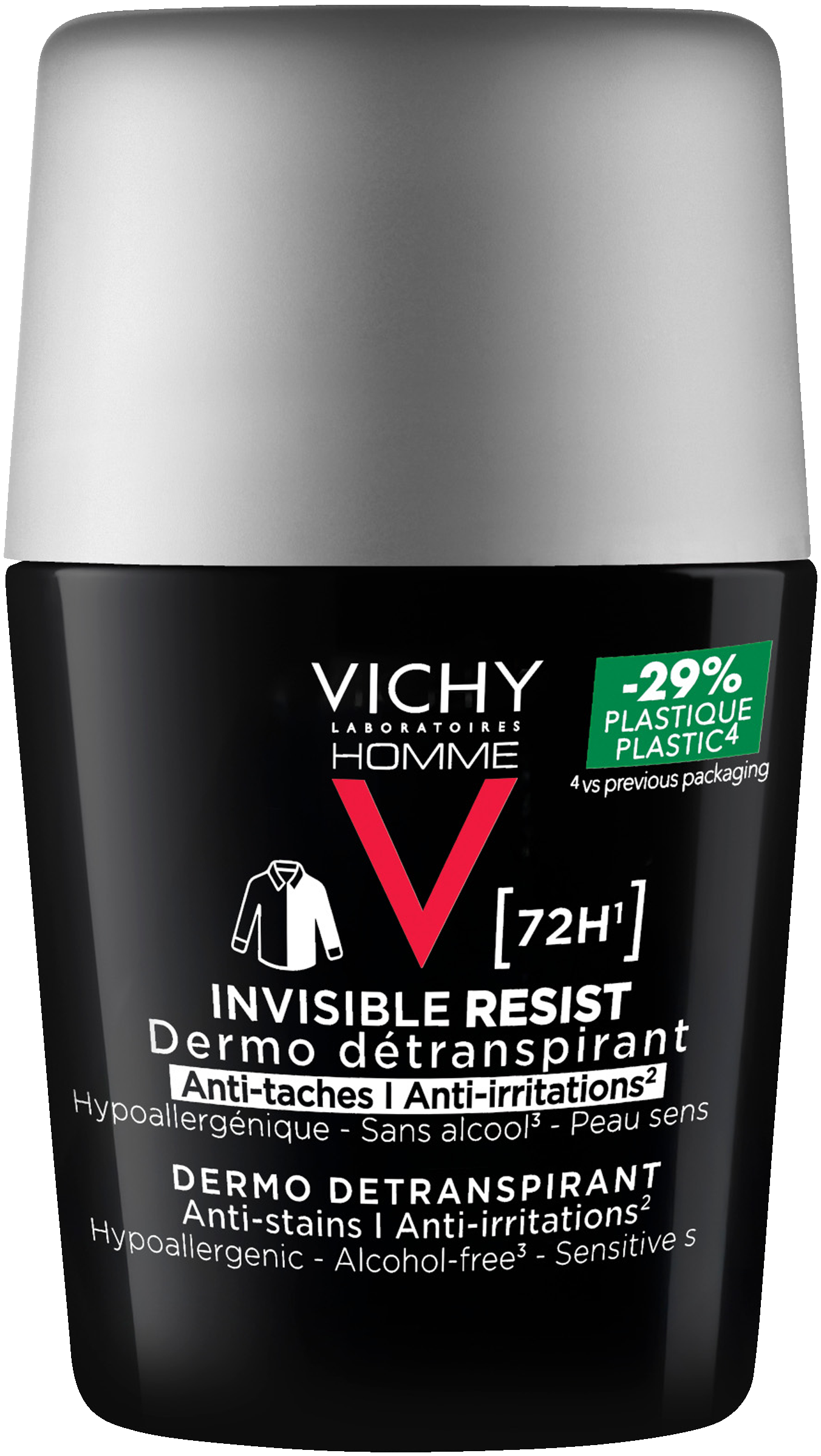 Vichy Homme invisible protect deo 72h anti-stain roll-on 50 ml | Skönhet och hälsa - Personlig vård - Kosmetika - Hudvård | Apoteka
