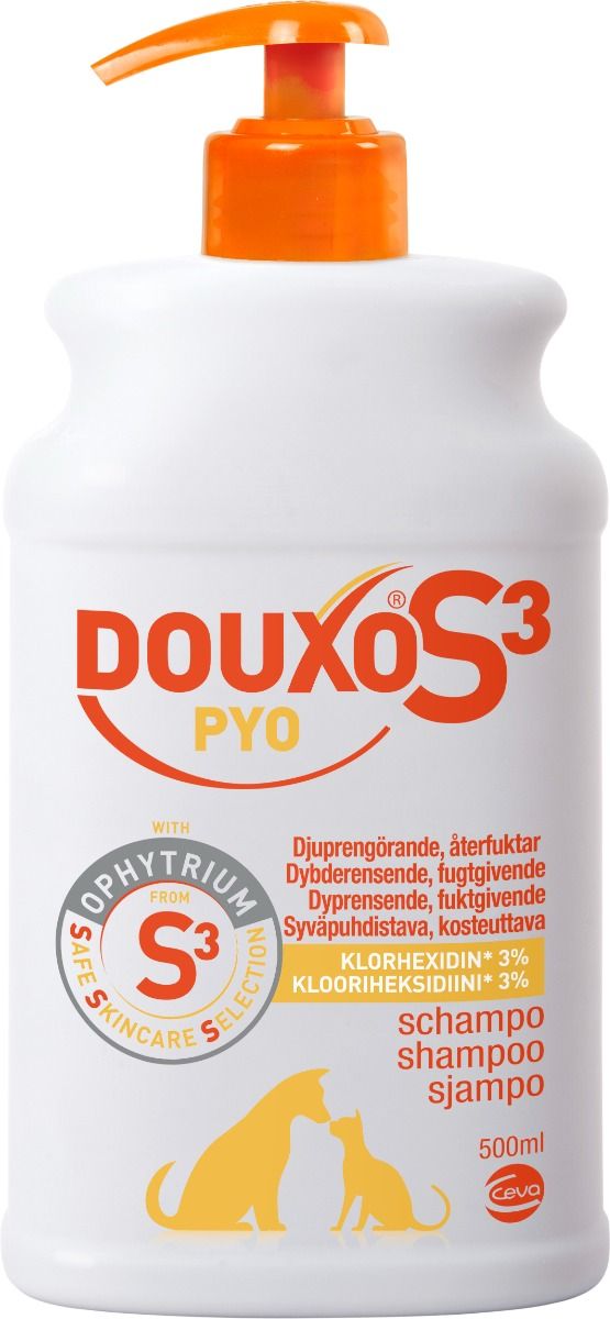 Ceva Animal Health AB DOUXO S3 Pyo Schampo Klorhexidin 500 ml