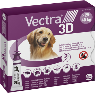 Vectra 3D för hund, 25-40 kg, spot-on, lösning