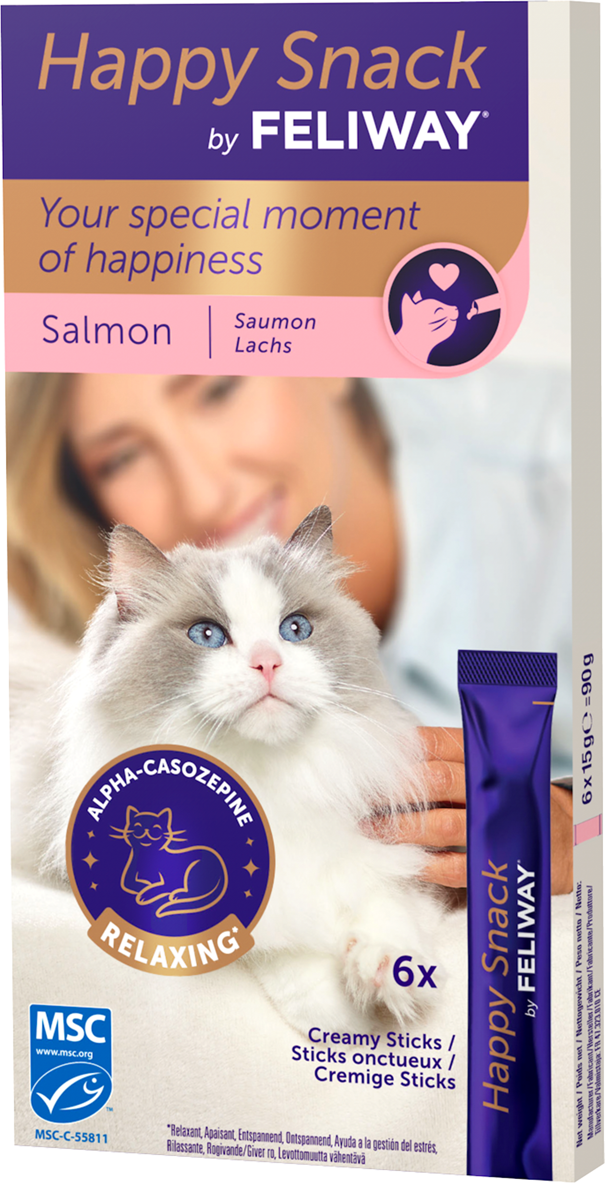 FELIWAY HAPPY SNACK SALMON 6 ST | Djur och tillbehör till husdjur - Tillbehör till husdjur | Apoteka