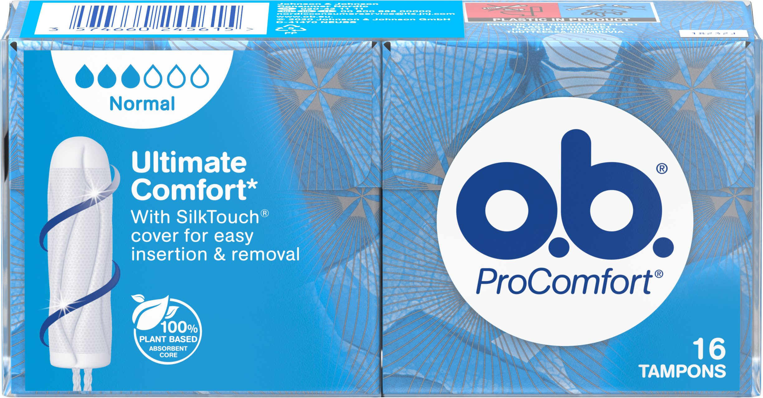 Johnson & Johnson OB Pro Comfort Normal Tampong 16 st