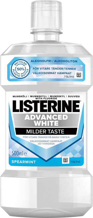 Listerine Advanced White milder taste