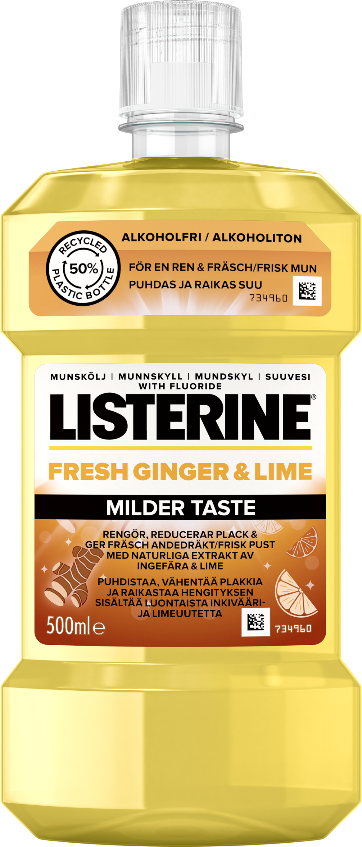 McNeil Sweden AB Listerine ginger & lime Munskölj 500 ml