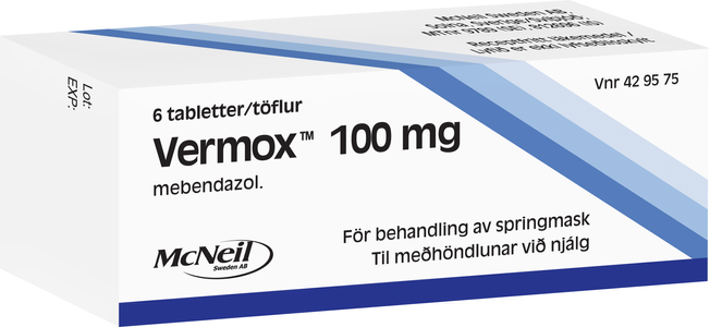 Vermox, tablett 100 mg McNeil Sweden AB