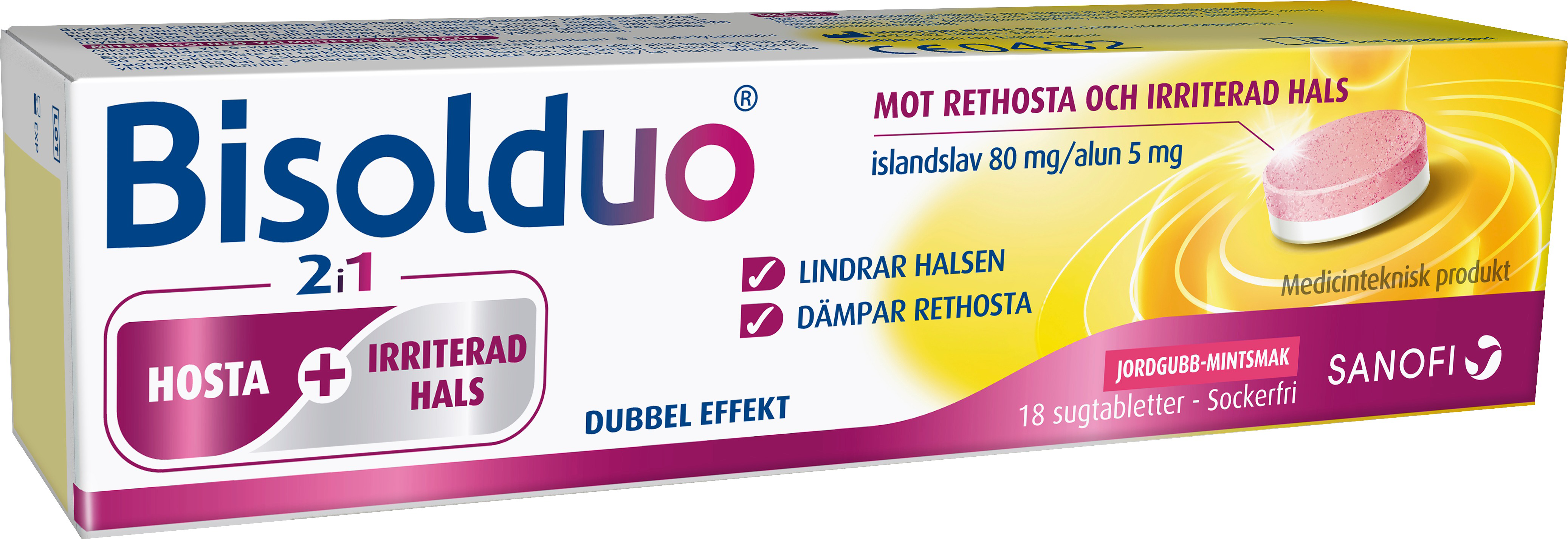 Sanofi AB Bisolduo Jordgubb/Mint 18 st