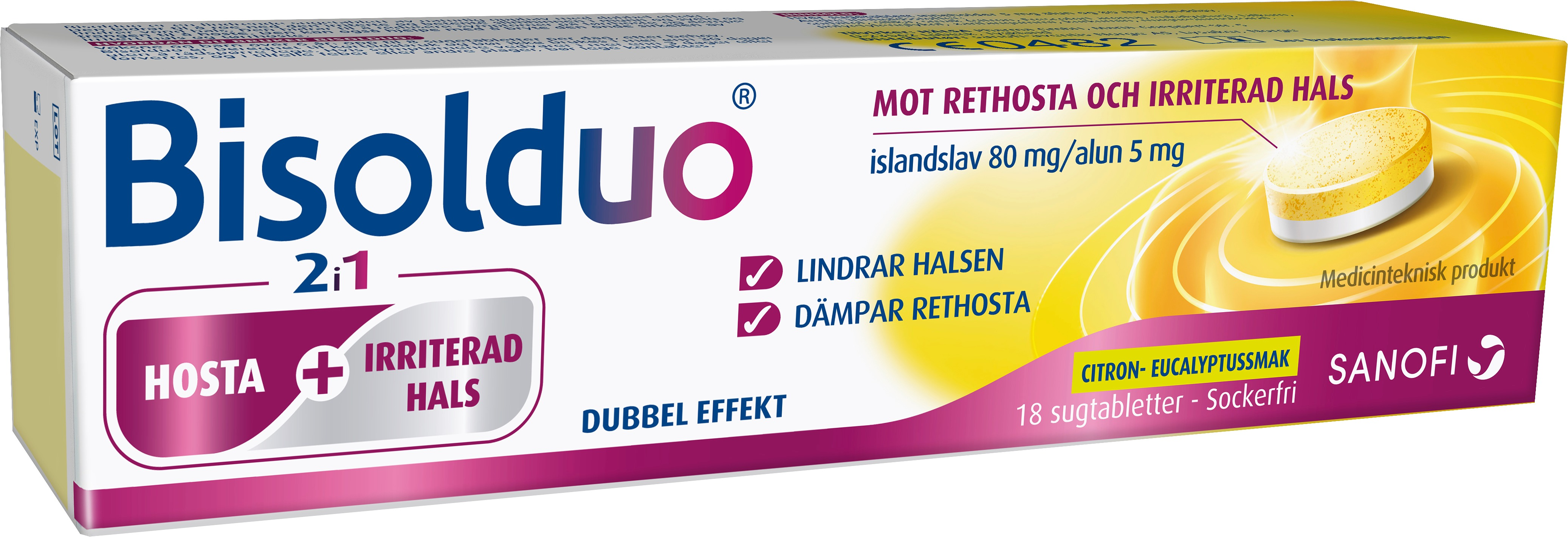 Sanofi AB Bisolduo Citron- Eukalyptus 18 st