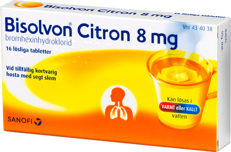 Bisolvon Citron, löslig tablett 8 mg
