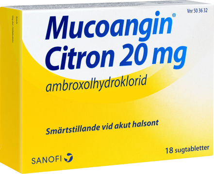 Mucoangin Citron, sugtablett 20 mg
