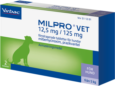 Milpro vet, filmdragerad tablett 12,5 mg/125 mg