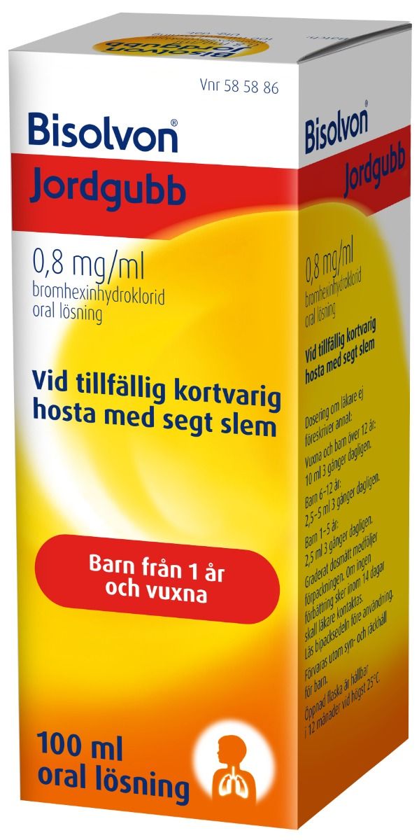 Bisolvon Jordgubb, oral lösning 0,8 mg/ml