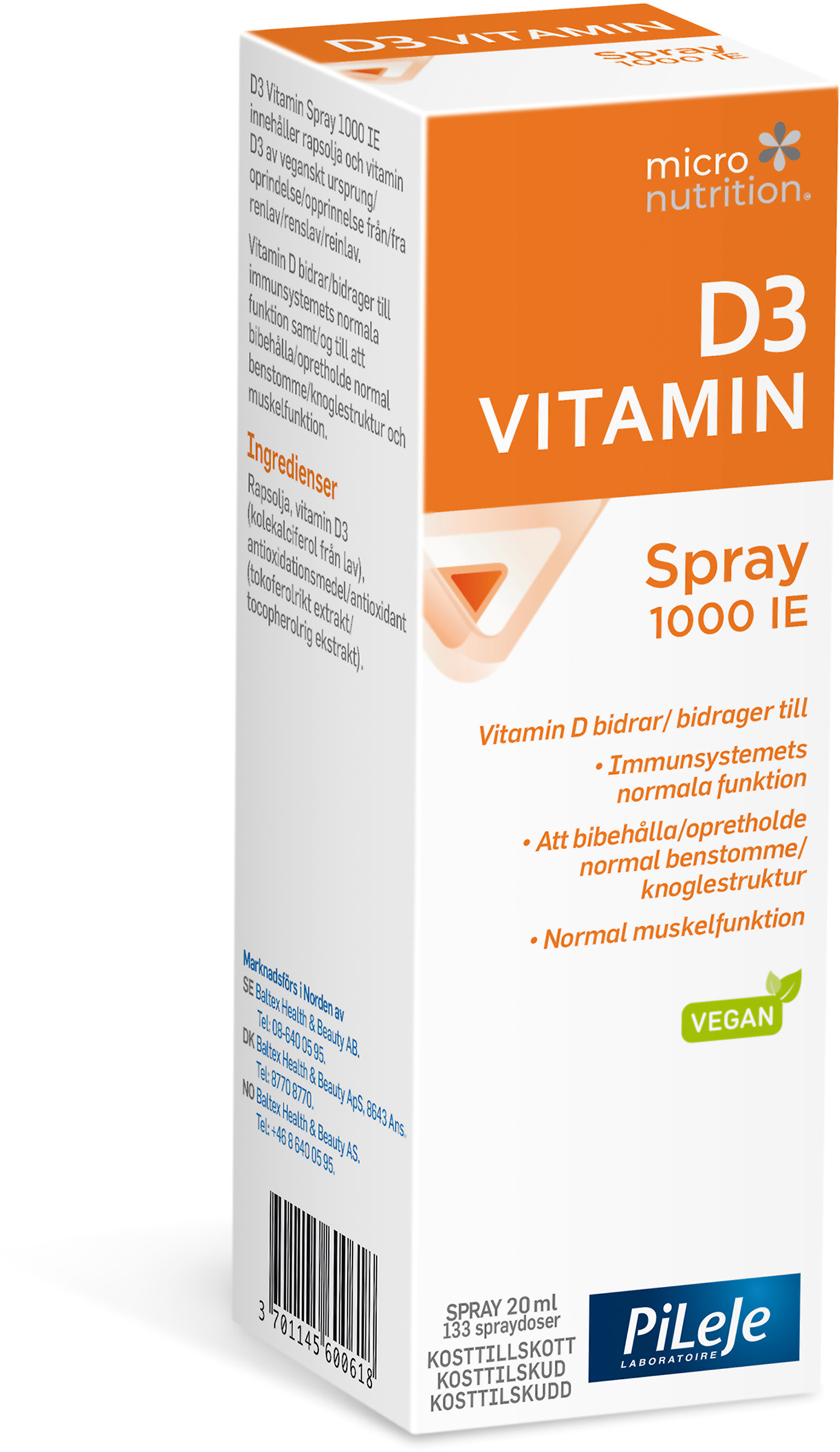 Micronutrition D3 Vitamin Spray 1000 IE 20 ml