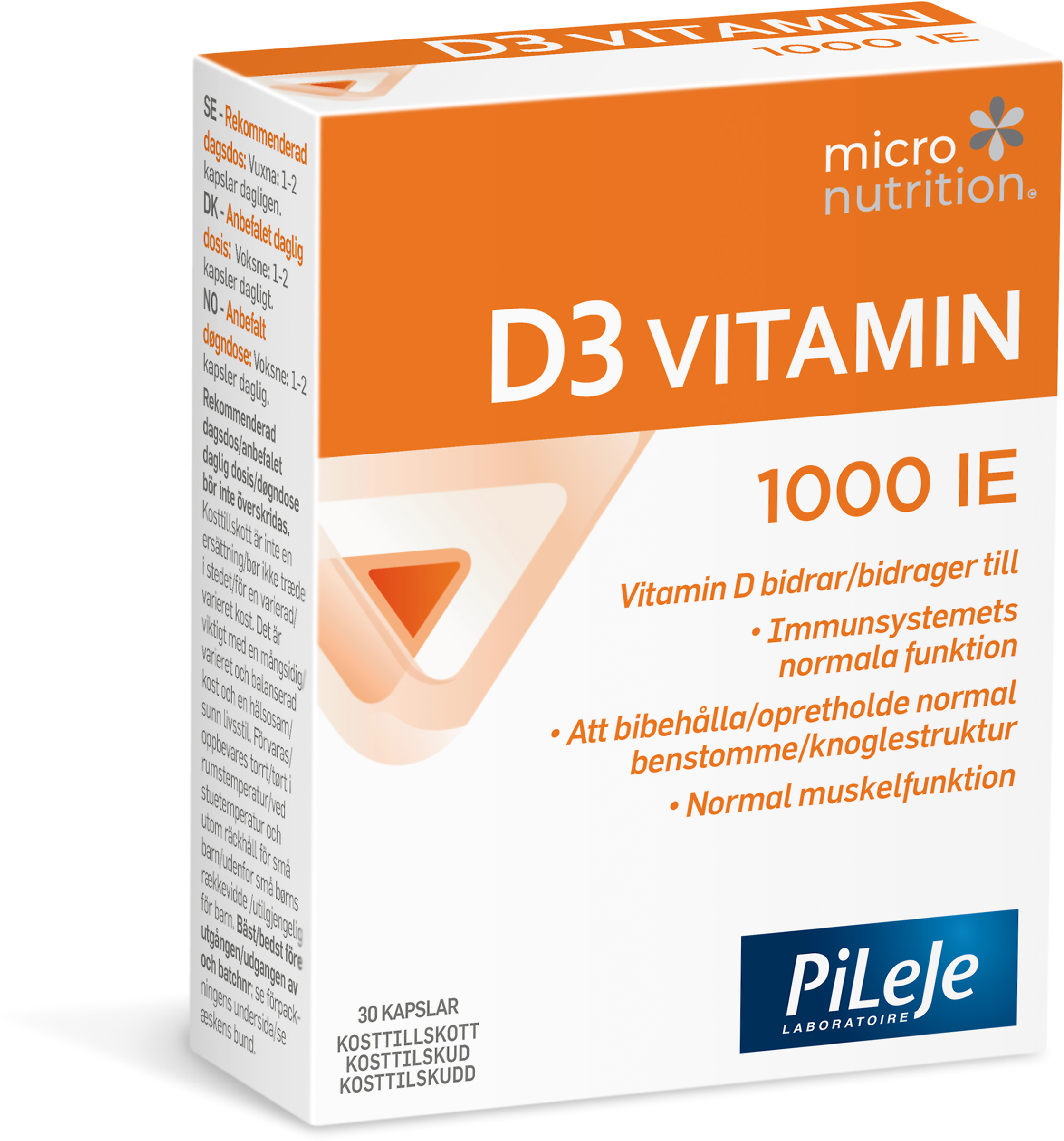 Micronutrition D3 Vitamin 1000 IE 30 kaps 30 st