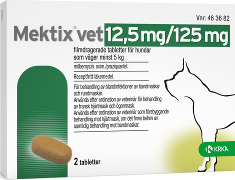 Mektix vet, filmdragerad tablett 12,5 mg/125 mg