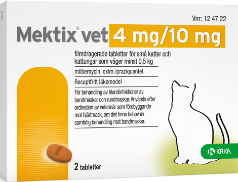 Mektix vet, filmdragerad tablett 4 mg/10 mg