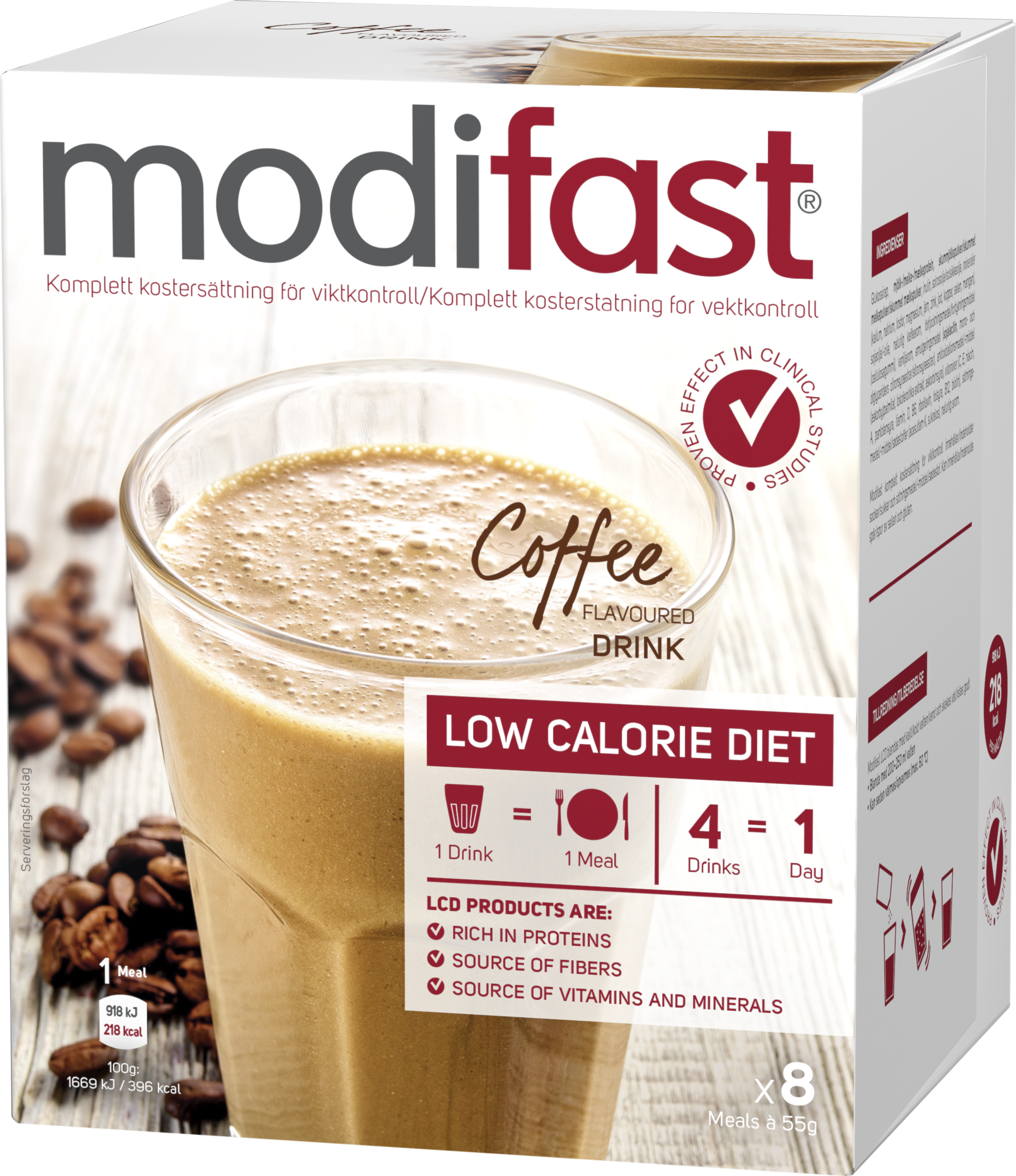 Navamedic AB Modifast Pulver Kaffe 8 st