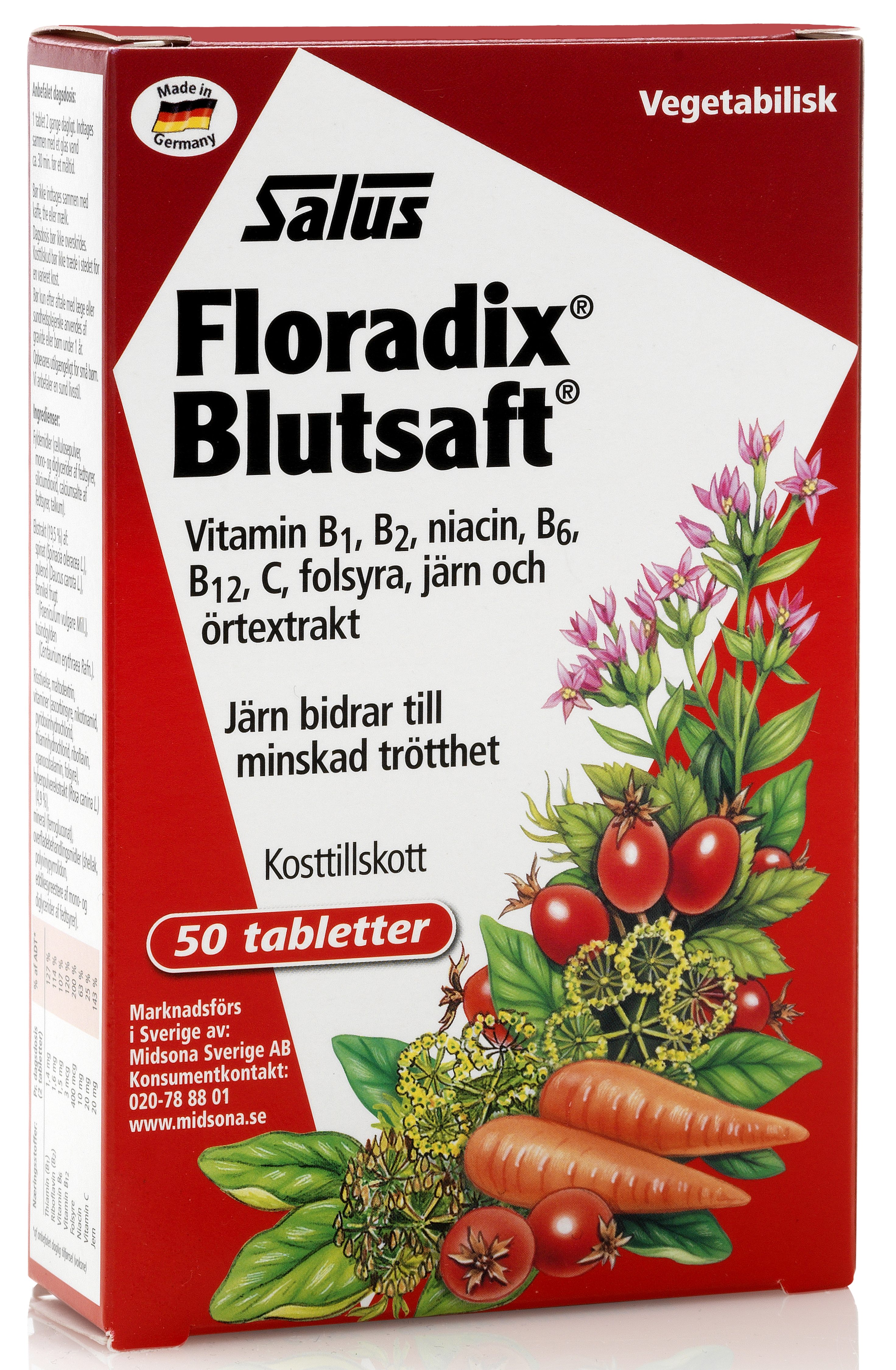 Midsona Sverige AB Salus Floradix Blutsaft tabletter 50 st