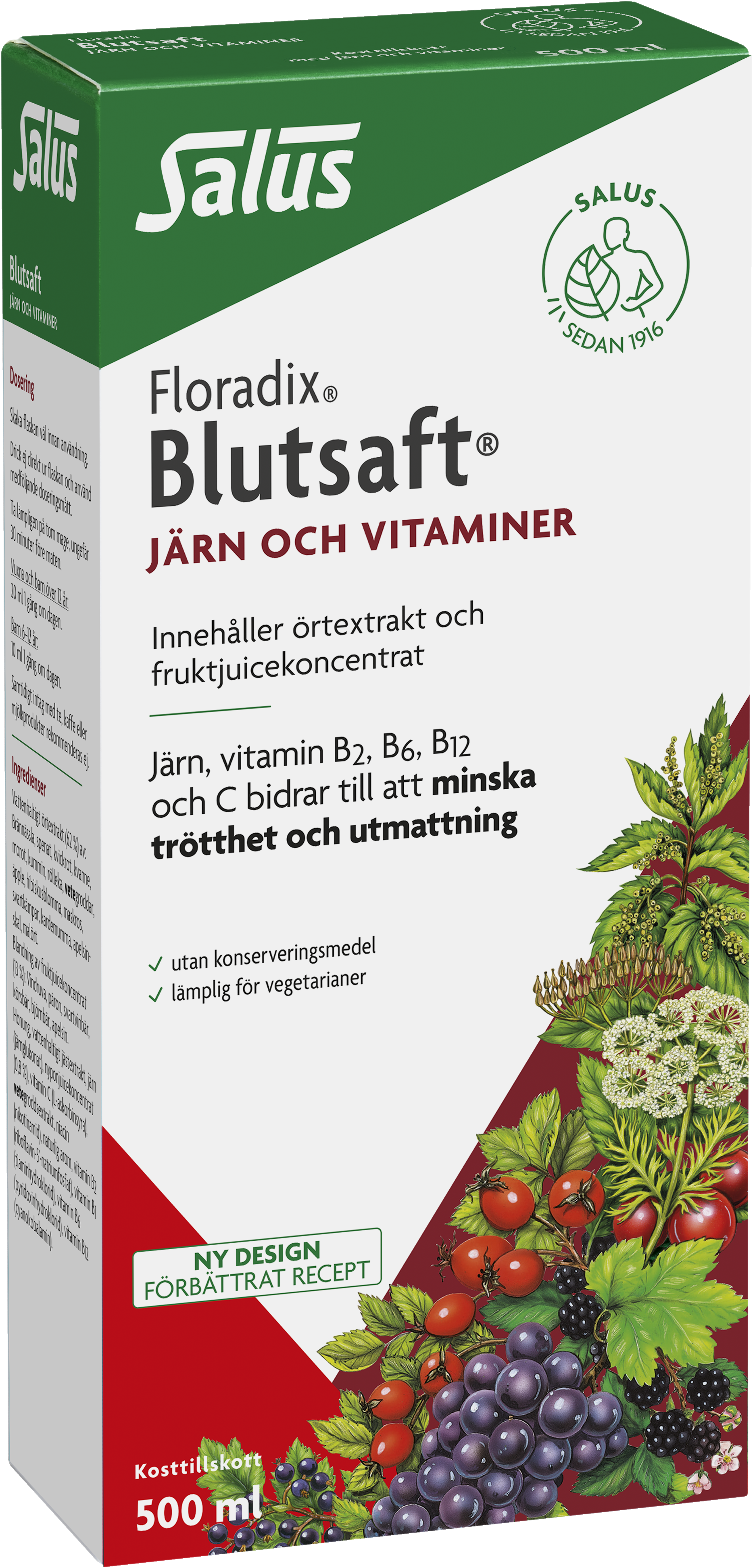 Salus Floradix Blutsaft lösning 500 ml | Skönhet och hälsa - Hälsovård | Apoteka
