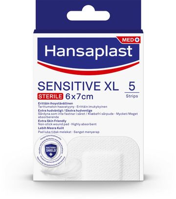 Hansaplast Sensitive XL 6x7cm 5 st