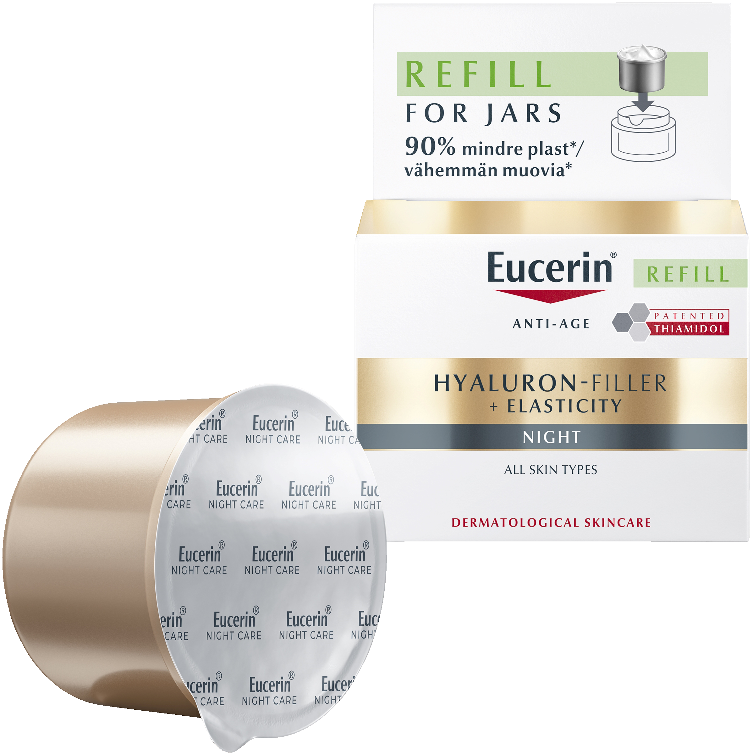 Eucerin Hyaluron-Filler + Elasticity Night Cream Refill 50 ml | Skönhet och hälsa - Personlig vård - Kosmetika - Hudvård | Apoteka
