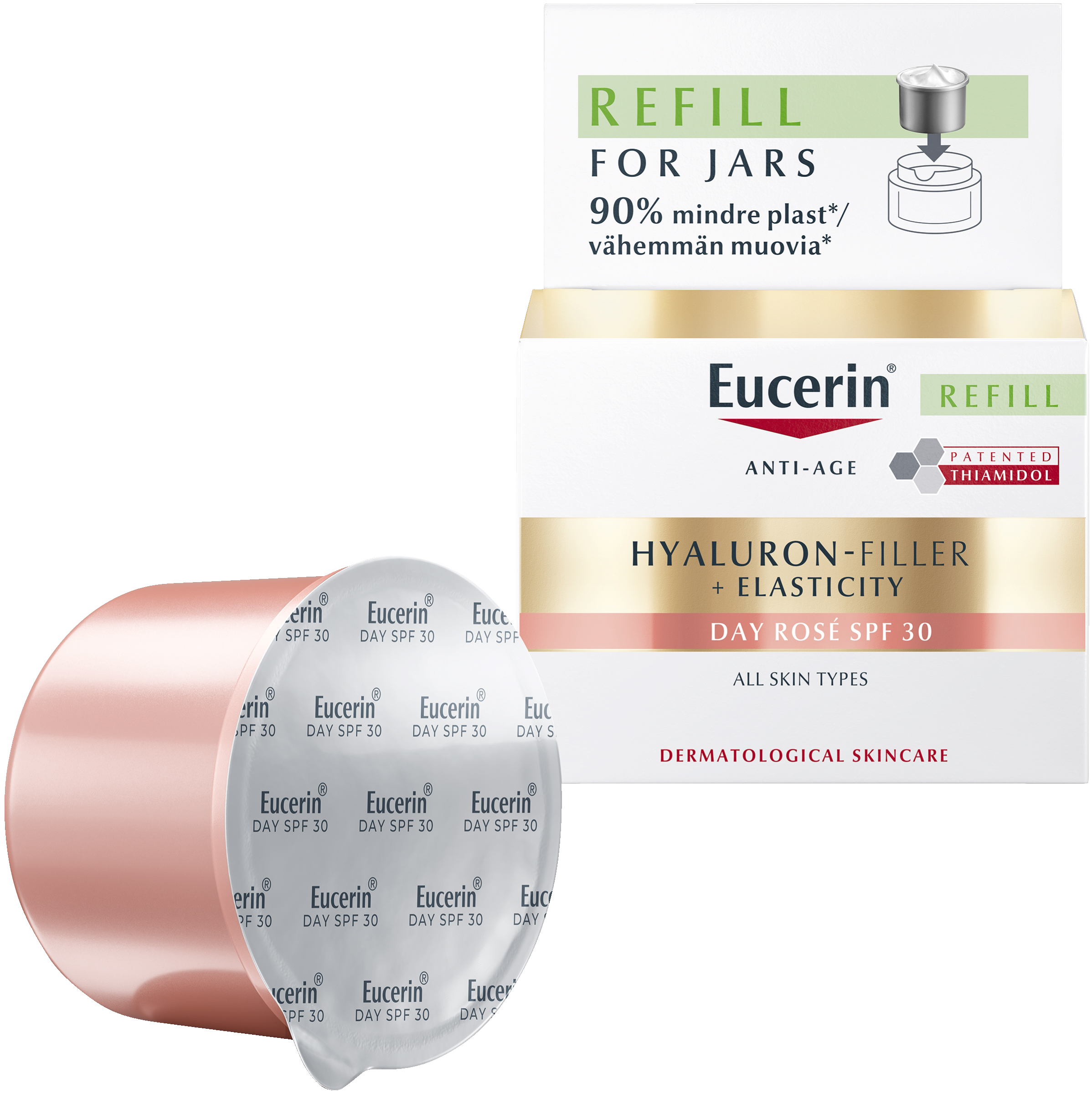 Eucerin Hyaluron-Filler + Elasticity Day Rosé SPF30 Refill 50 ml | Skönhet och hälsa - Personlig vård - Kosmetika - Hudvård | Apoteka