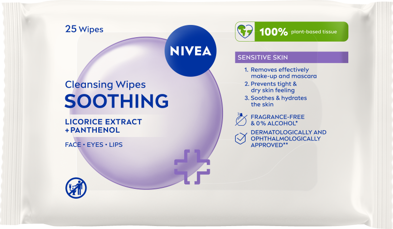 Nivea soothing cleansing wipes 25 st