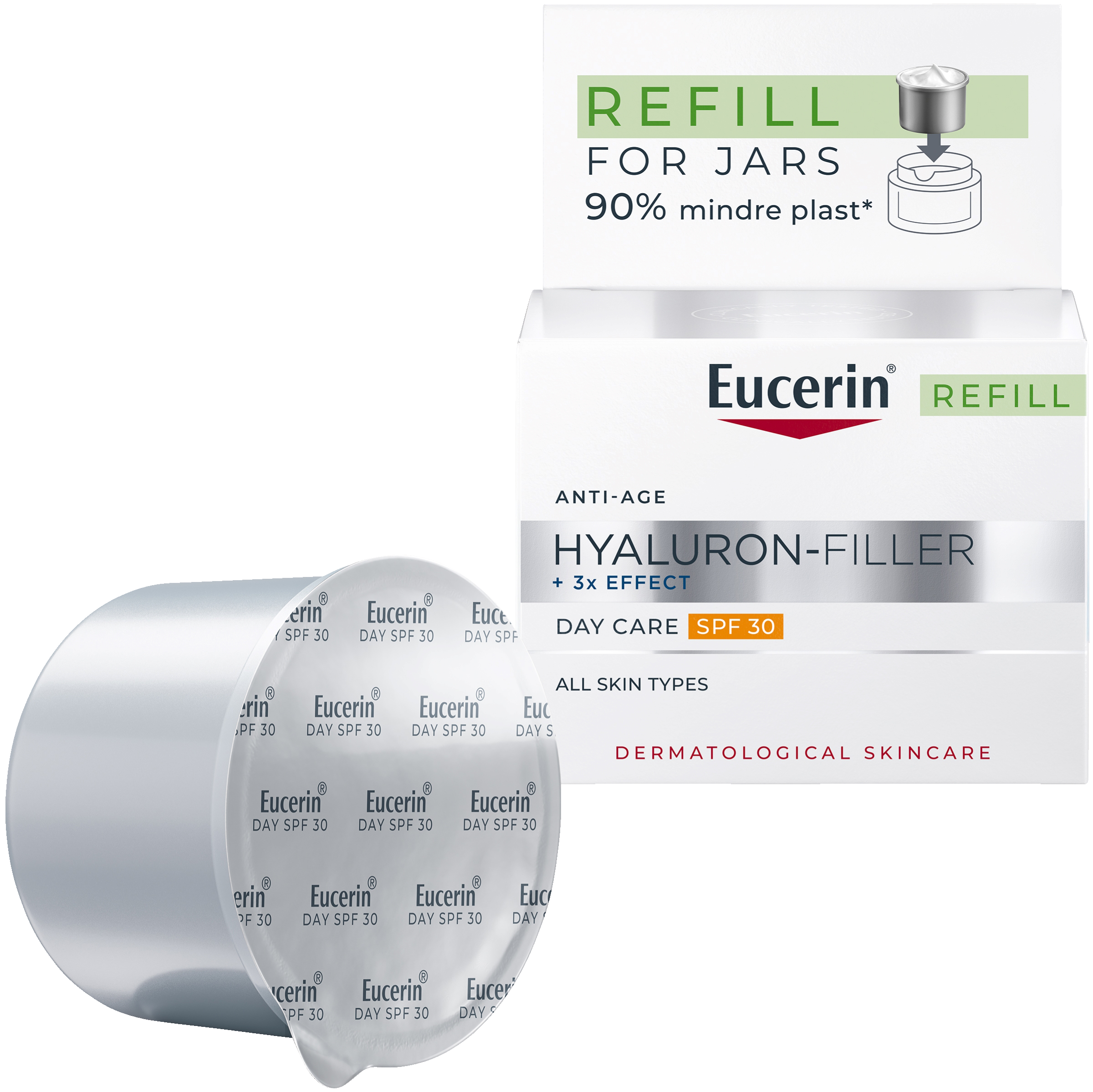 Eucerin Hyaluron-Filler +3x Effect Day Cream SPF30 Refill 50 ml | Skönhet och hälsa - Personlig vård - Kosmetika - Hudvård | Apoteka