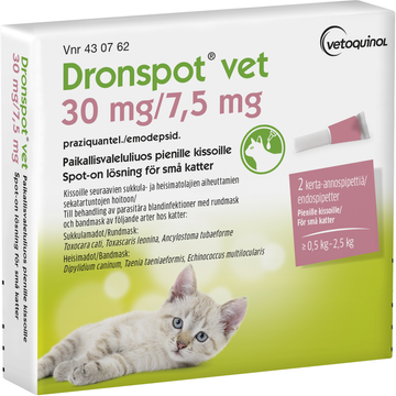 Dronspot vet, spot-on, lösning 30 mg/ 7,5 mg