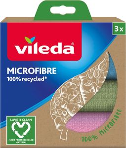 Vileda Microfibre 100% recycled cloth 3-p 