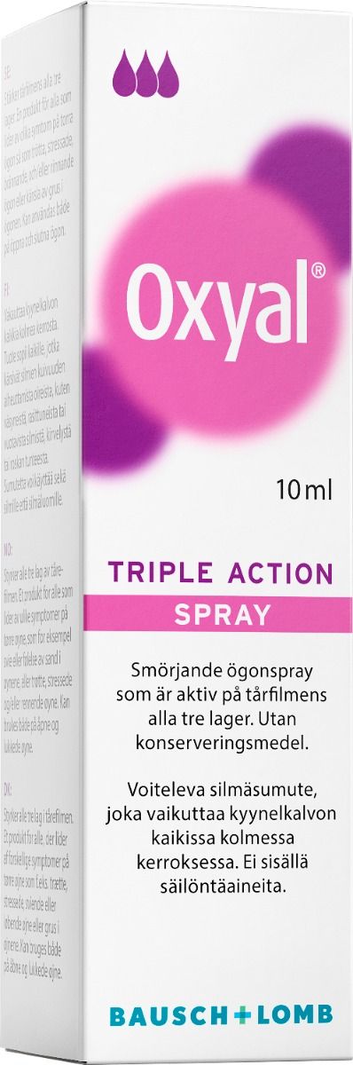 Bausch & Lomb Oxyal Triple Action Spray 10 ml