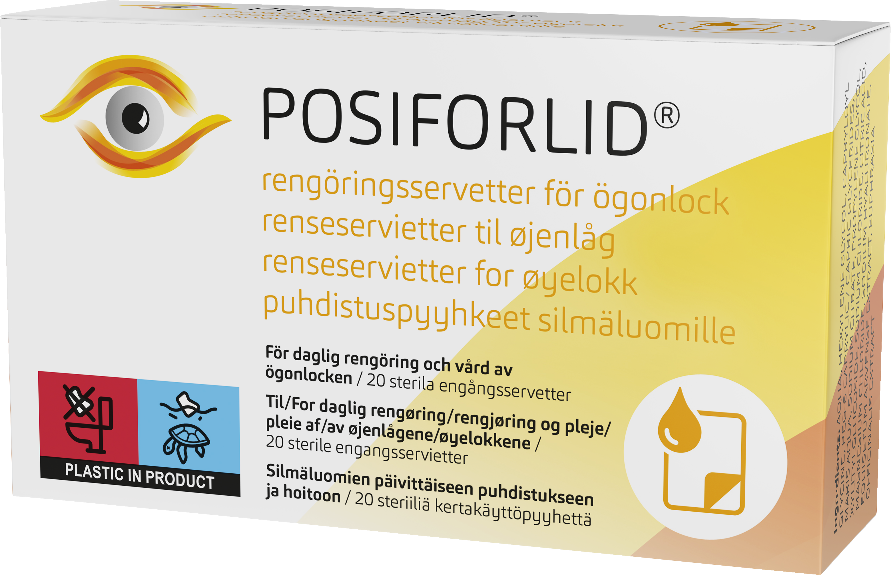 POSIFORLID rengöringsservetter för ögonlock 